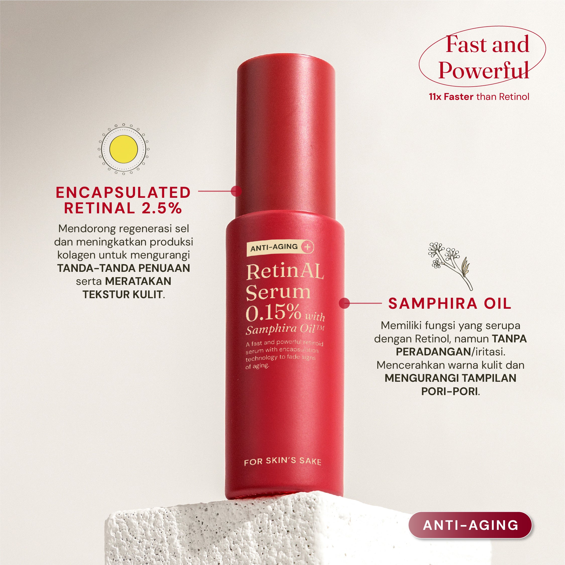 RetinAL Serum 0.15% with Samphira Oil FSS For Skin's Sake