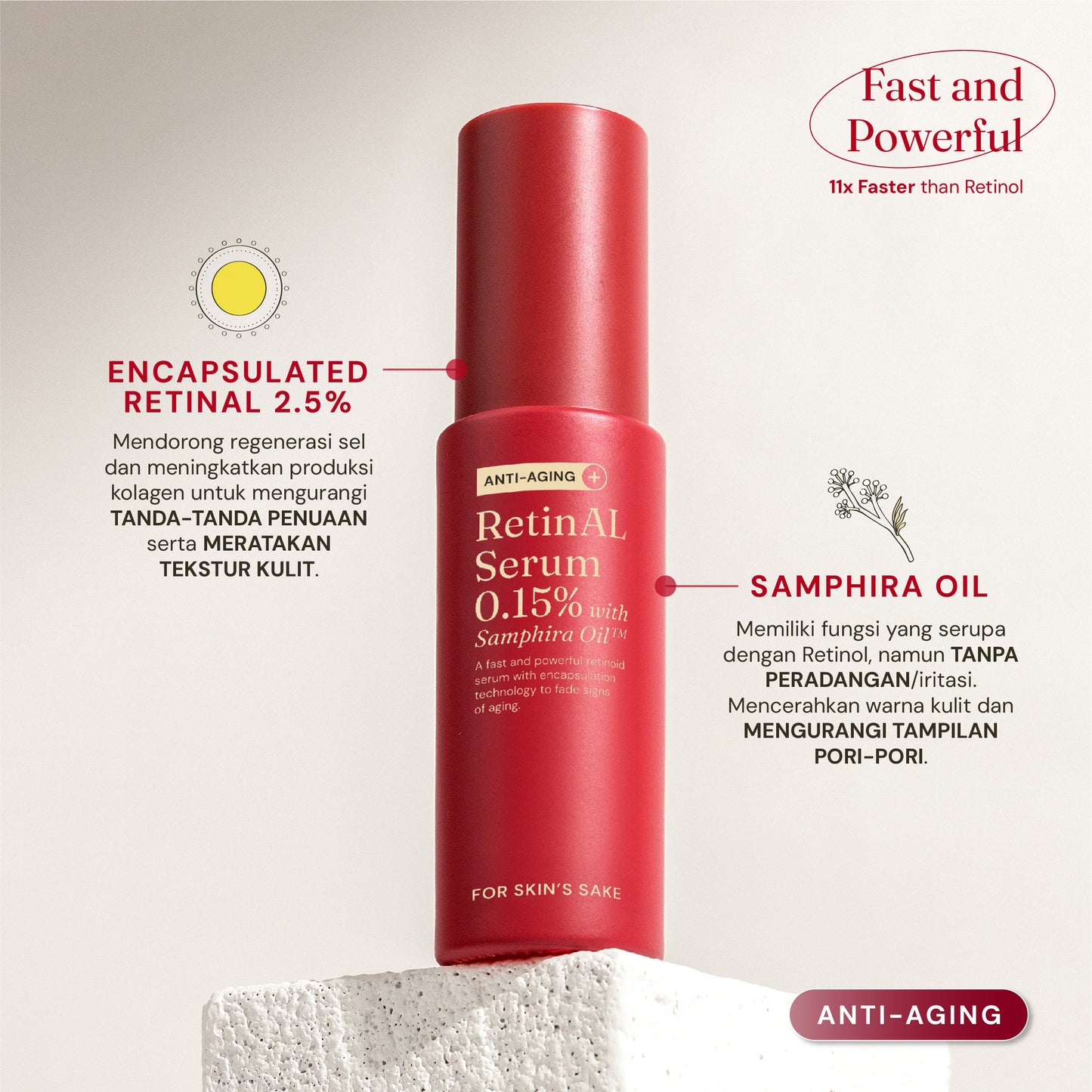 RetinAL Serum 0.15% with Samphira Oil FSS For Skin's Sake