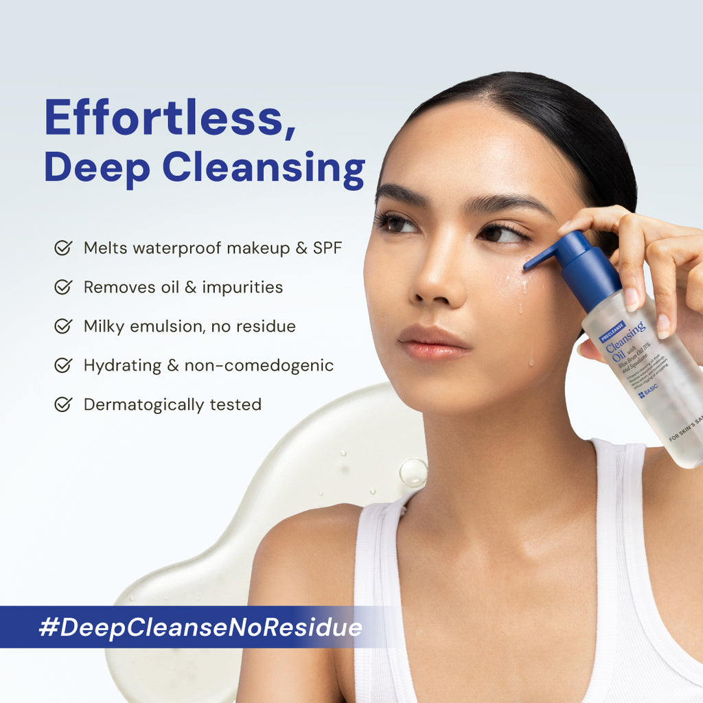 [NEW!] For Skin's Sake FSS Cleansing Oil with Rice Bran Oil 5% & Squalane Makeup Remover Pembersih Wajah Gentle Angkat Makeup Waterproof, Sunscreen, Sebum & Kotoran Deep Cleansing Oil Tanpa Rasa Berminyak Menjaga Skin Barrier dan Kelembapan Kulit