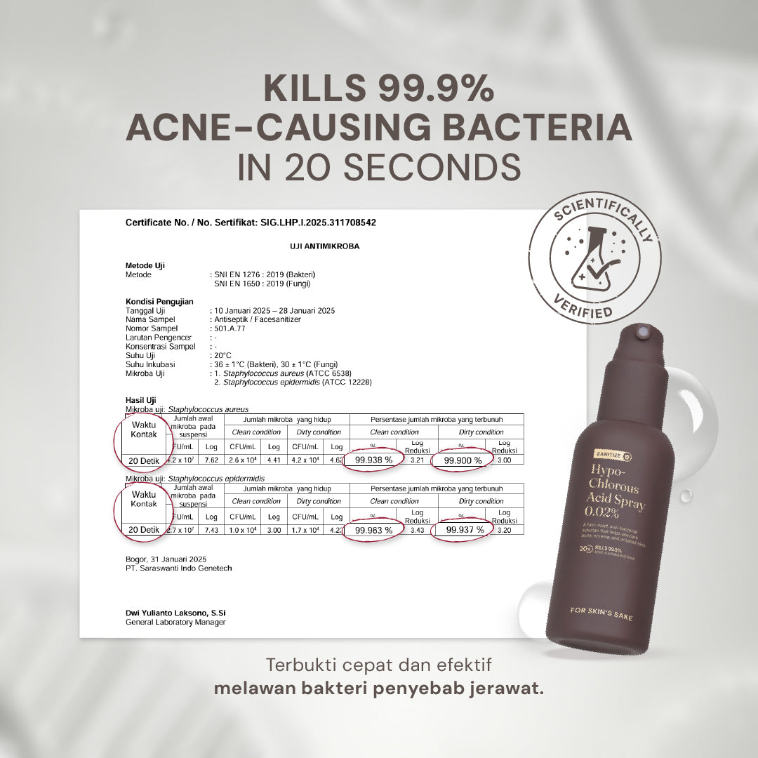 Hypochlorous Acid Spray HOCL 0.02%