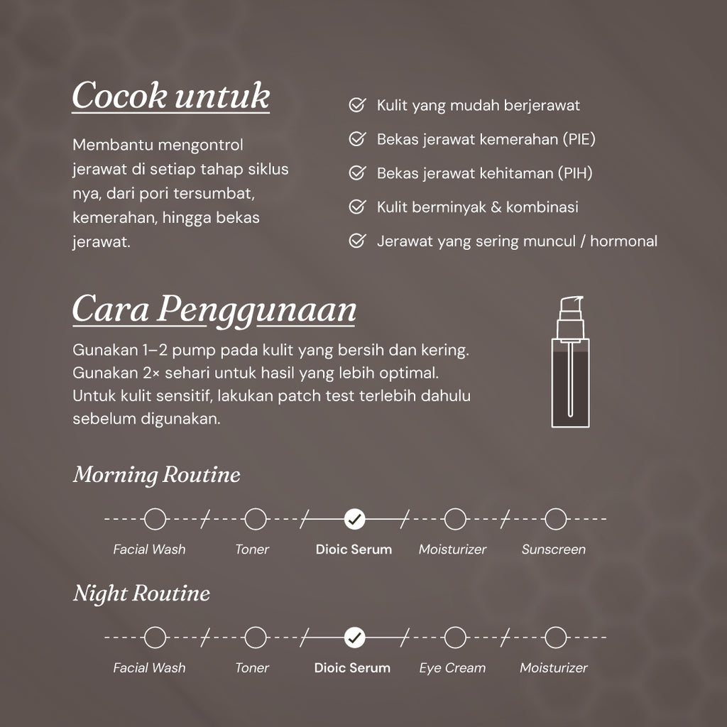 For Skin’s Sake FSS Dioic Acid Serum 2% with Azeclair 3.5% 30ml Acne Serum 360° Breakout Control Bantu Cegah dan Atasi Jerawat Berulang Kontrol Minyak serta Samarkan Bekas Jerawat PIE dan PIH