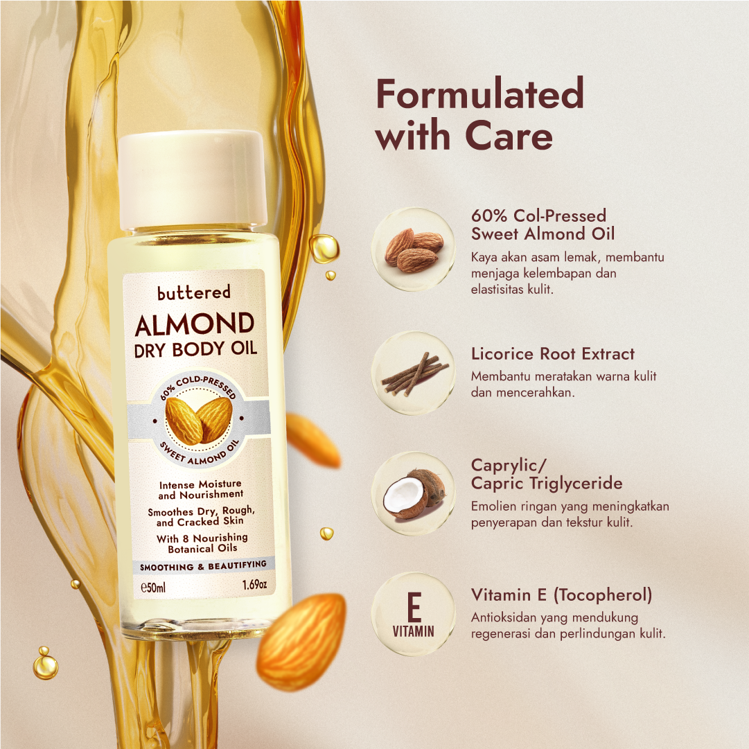 Buttered Almond Dry Body Oil 60% Cold