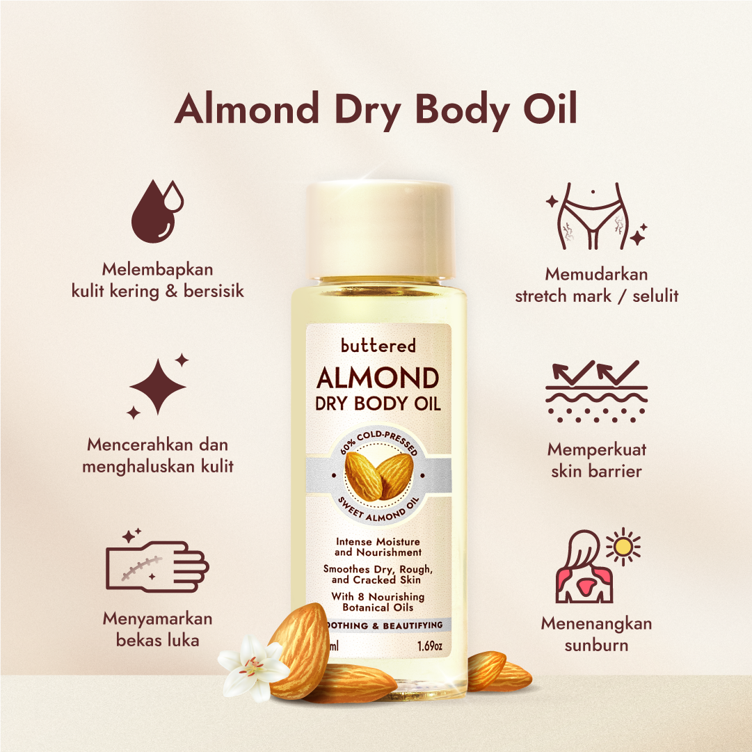 Buttered Almond Dry Body Oil 60% Cold