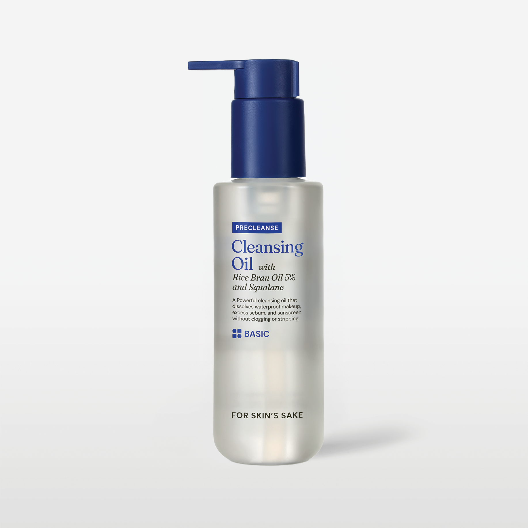 Cleansing Oil with Rice Bran Oil 5% & Squalane Makeup Remover Pembersih Wajah Gentle Angkat Makeup Waterproof, Sunscreen, Sebum & Kotoran Deep Cleansing Oil Tanpa Rasa Berminyak Menjaga Skin Barrier dan Kelembapan Kulit
